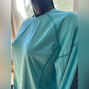 REI blue fitted long-sleeved baselayer